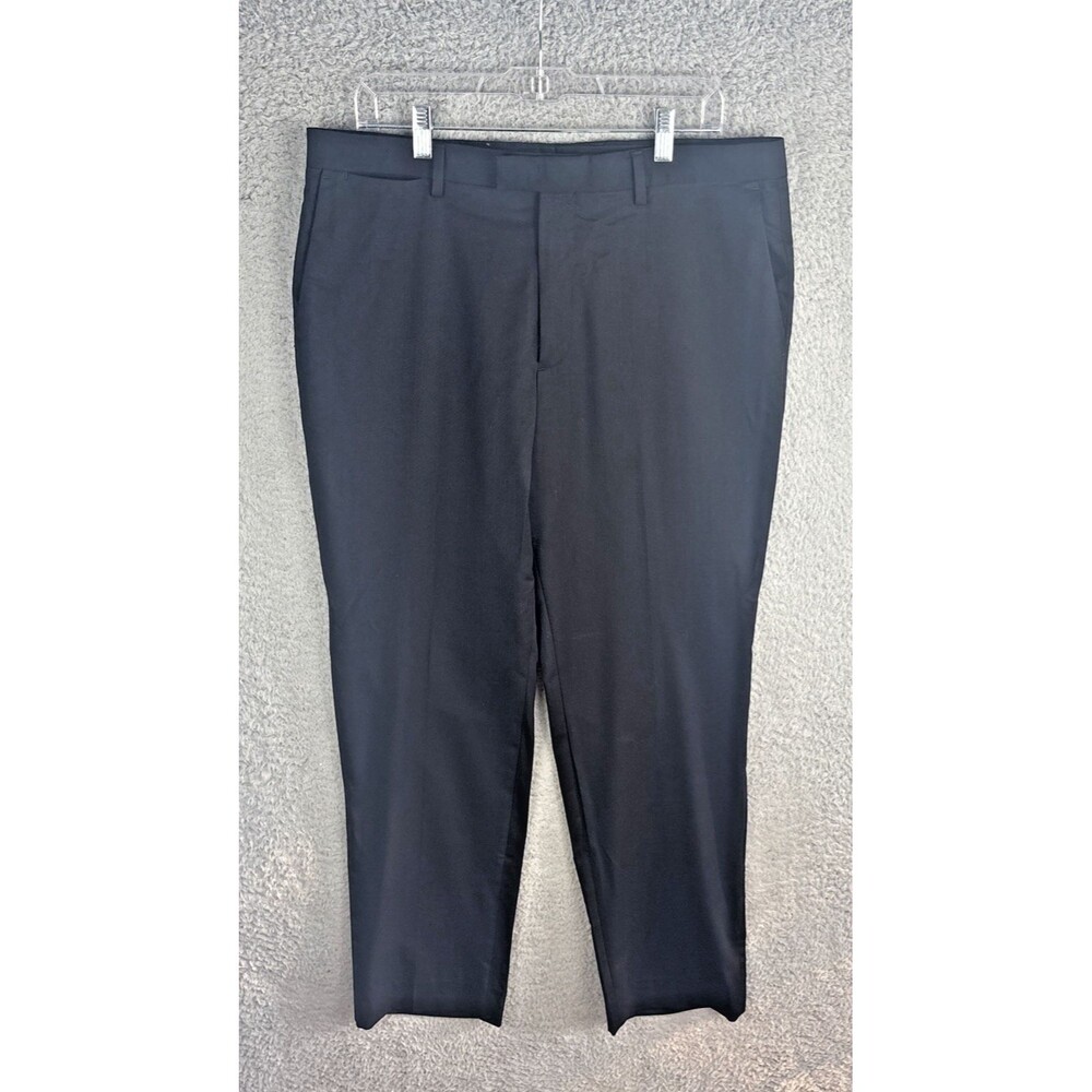 Banana Republic Italian 120s Wool Marzotto Standard Fit Black Dress Pants 34x32